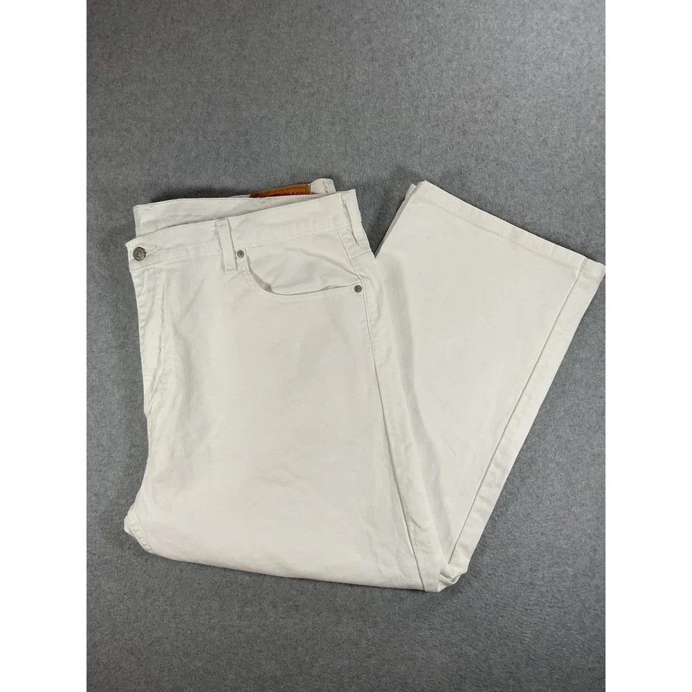 Levis 569 Loose Straight Fit White Denim Jeans Mens 42x32 00569-0164 1642